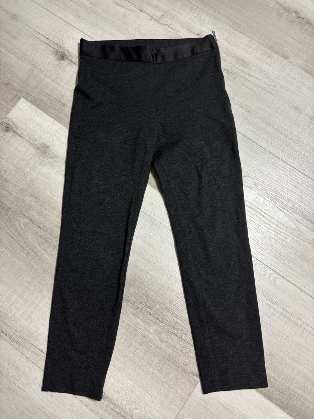 Everlane Stretch Ponte Skinny Pants Black Side Zip Size 4